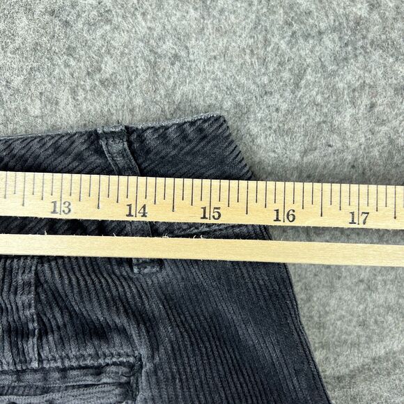 Talbots Pants Womens 10 Long Black Corduroy Straight Leg Jeans Stretch Cotton - Picture 9 of 12
